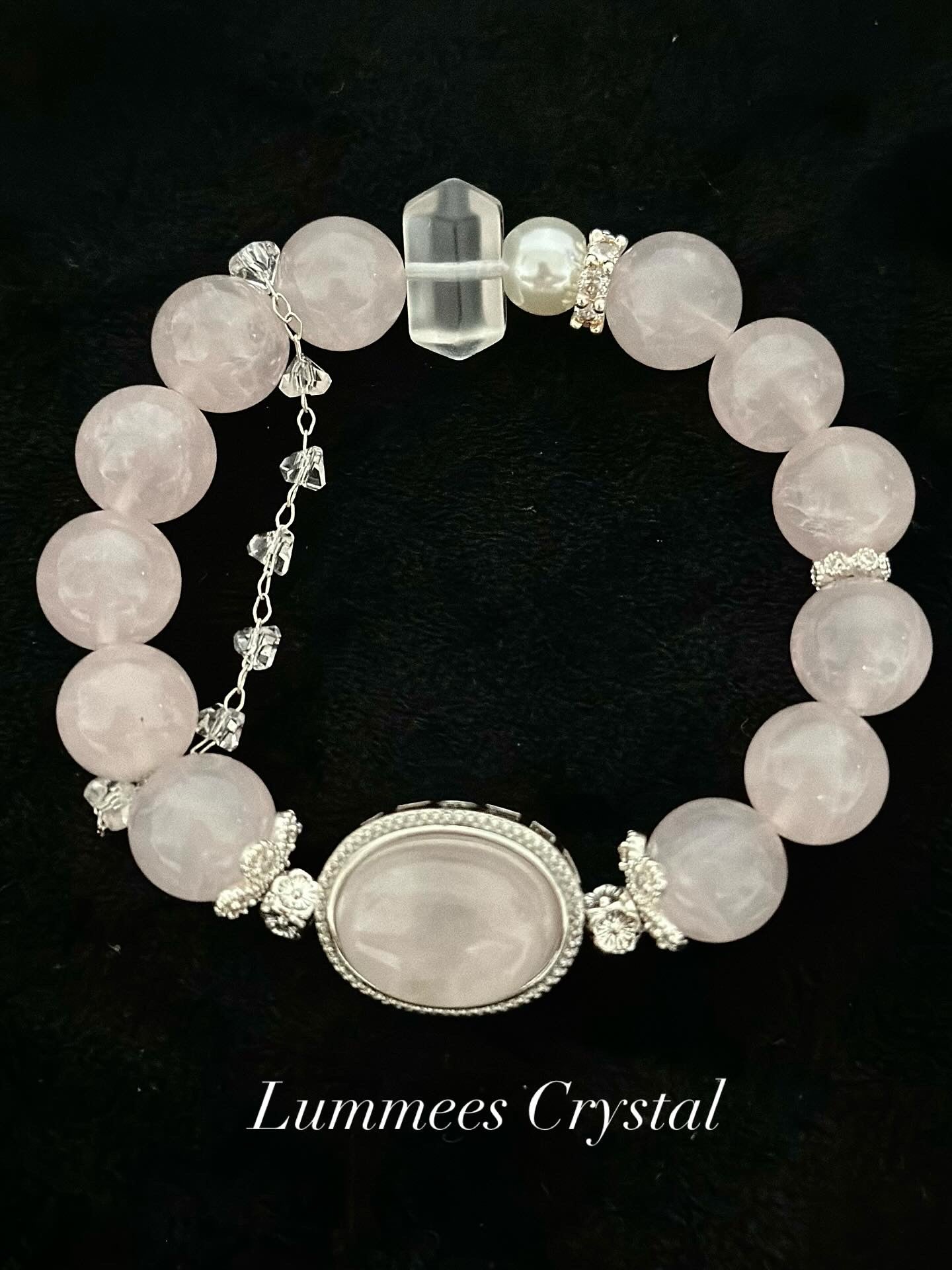 Attract Love | Clear Quartz Double-Terminated & Rose Quartz “Magic Box” Bracelet