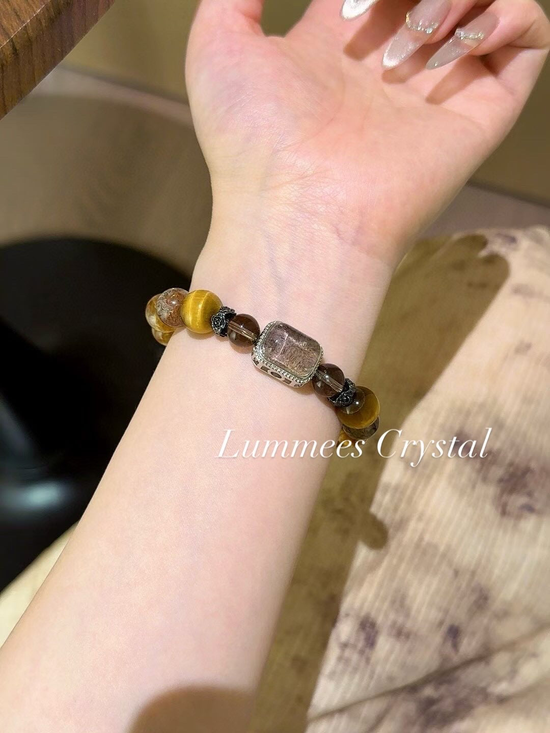 Boosting Action | Yellow Tiger’s Eye Yellow Tower Quartz Black Gold Super Energy Box Bracelet
