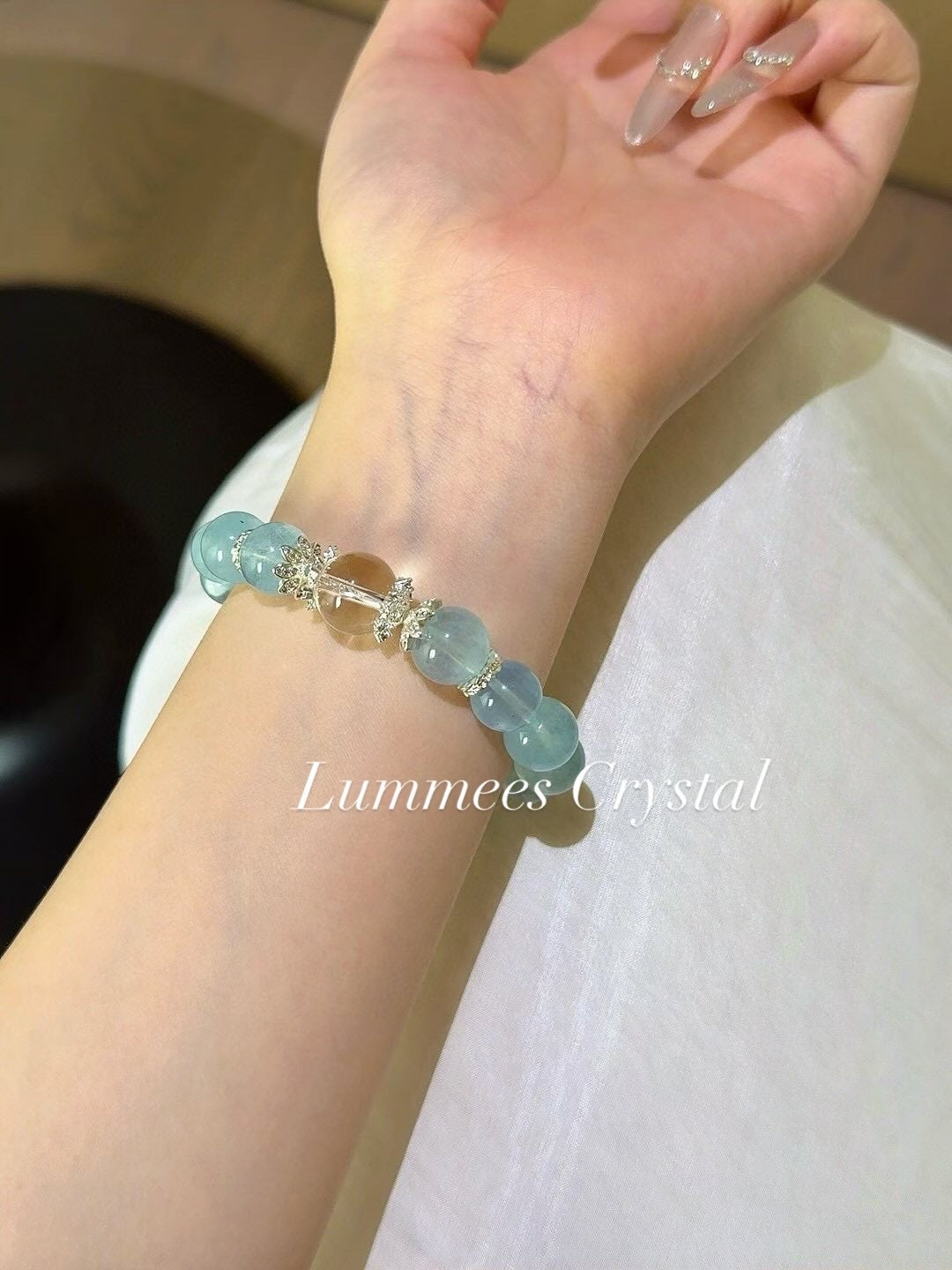Boost Confidence | Aquamarine Clear Quartz Bracelet