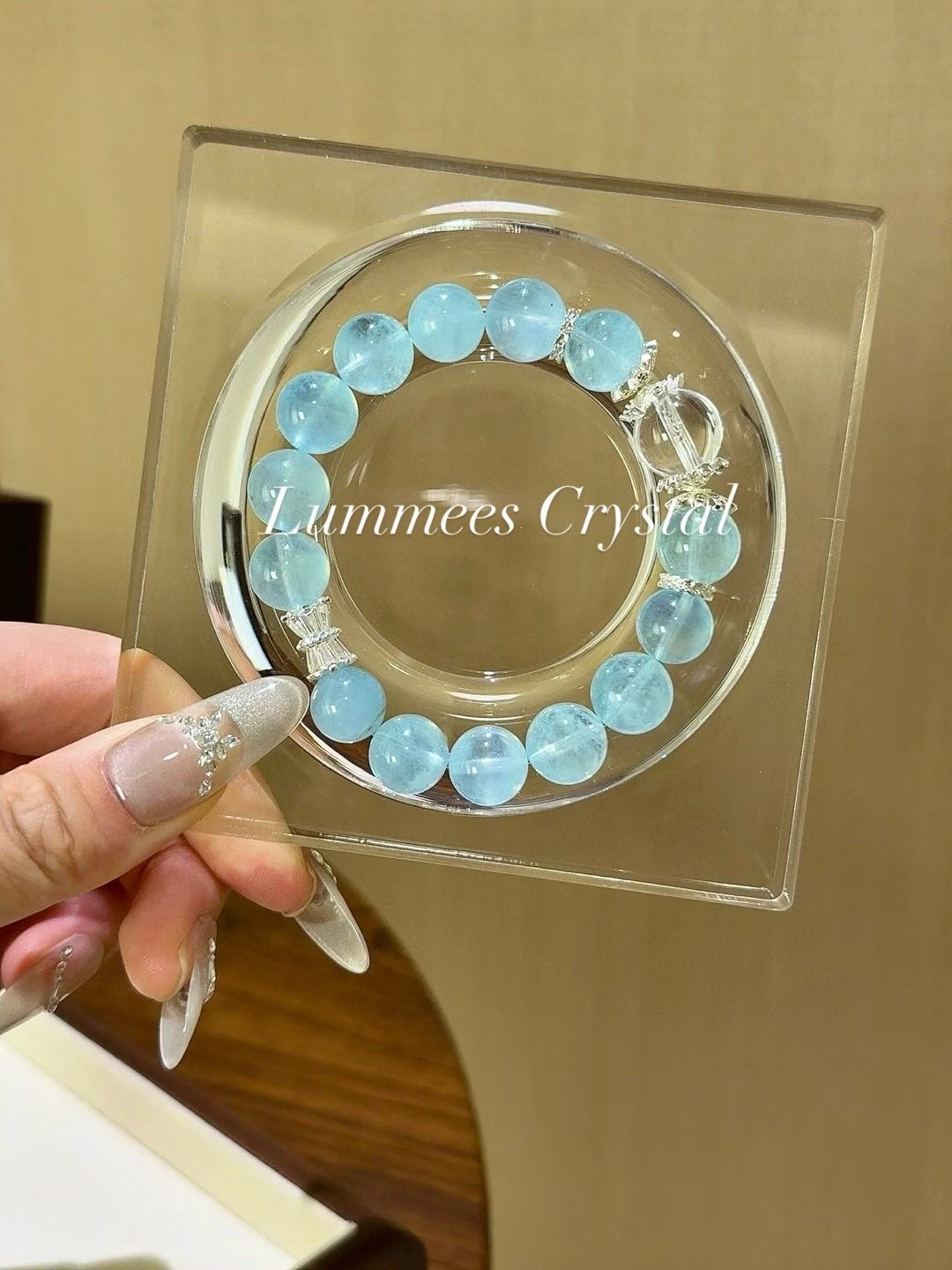Boost Confidence | Aquamarine Clear Quartz Bracelet