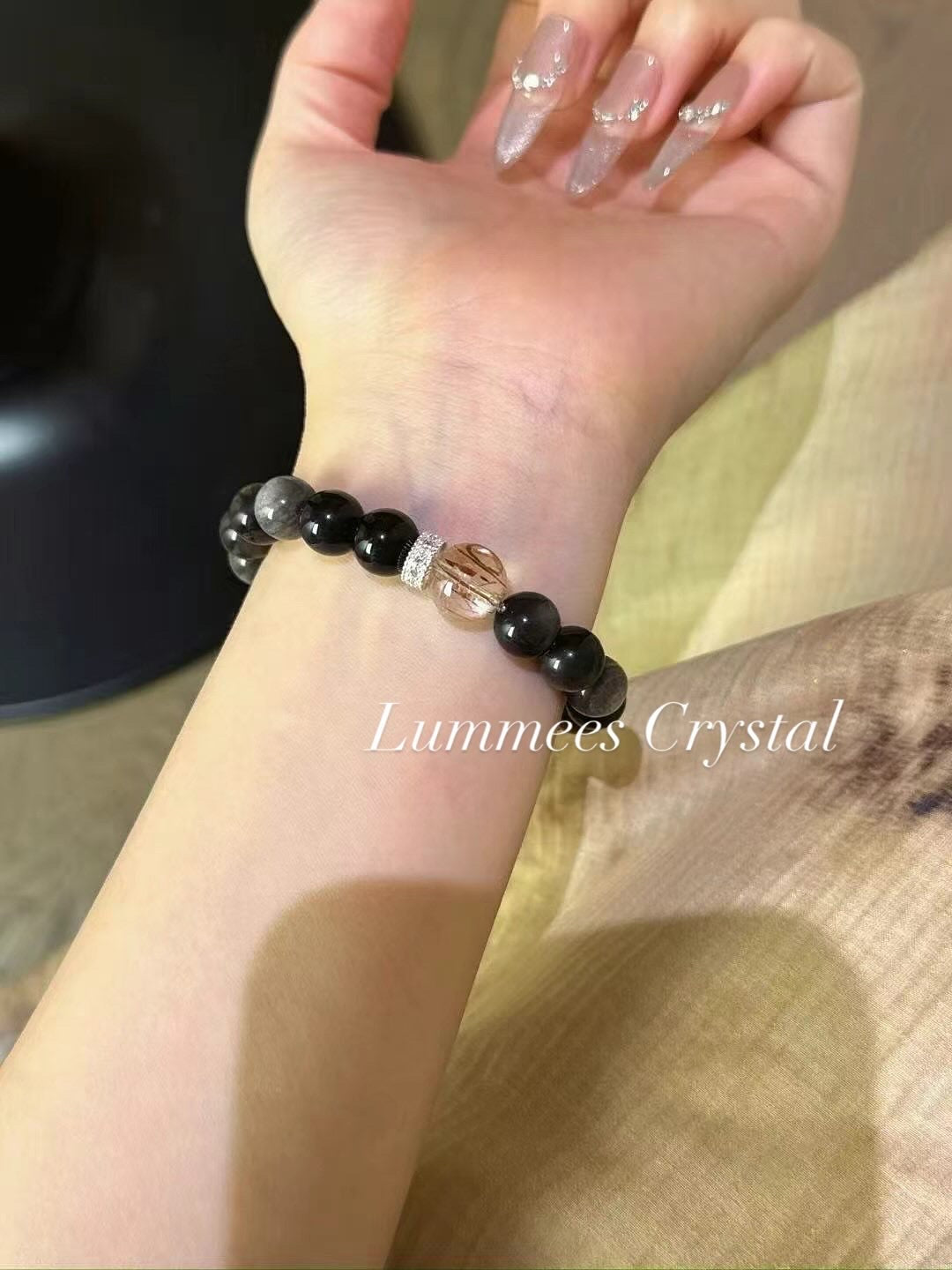 Balance Power | Silver Obsidian Black Gold Super Bracelet