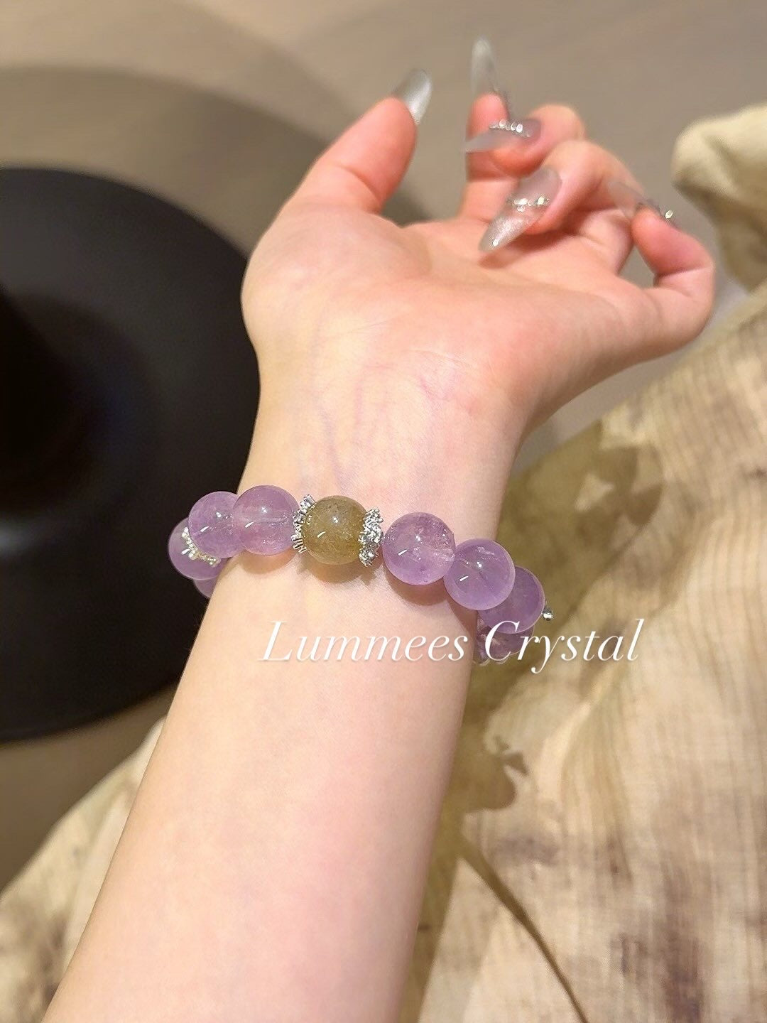 Improve Sleep | Amethyst Rutilated Quartz Rose Quartz Bracelet